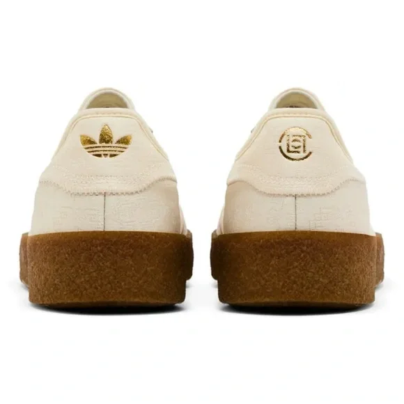 CLOT x ADIDAS6.5Suede Ivory Panel Metallic Low Top Platform Samba Gazelle